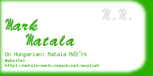 mark matala business card